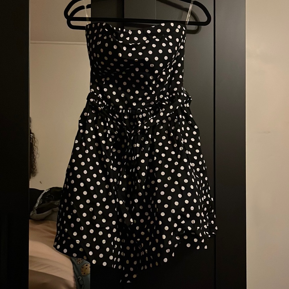Active USA Strapless Polka dot dress